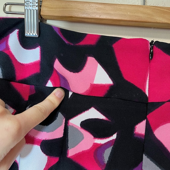 Cato Woman Pink Geometric Shapes Pencil Skirt - Picture 12 of 13